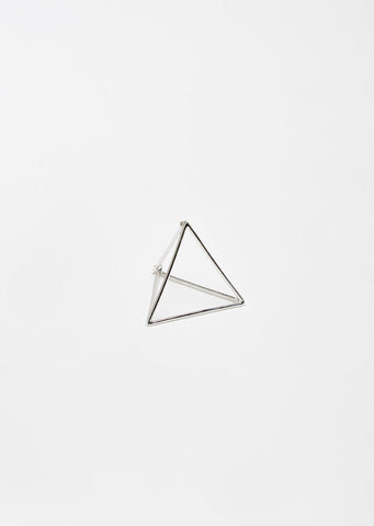 Large 3D Triangle Earring