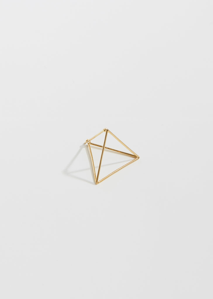 3D Triangle Earring — 25mm