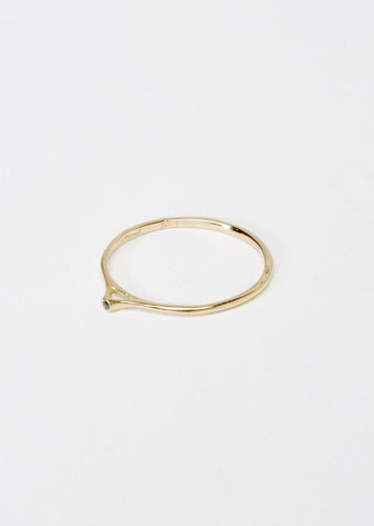 Tiny Point Black Diamond Ring
