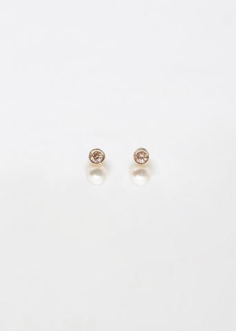Diamond Pearl Studs
