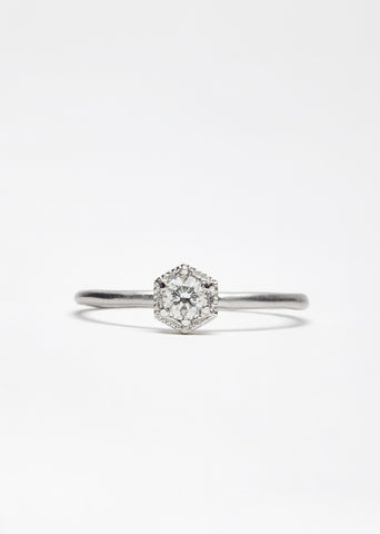 Hexagon Diamond Ring