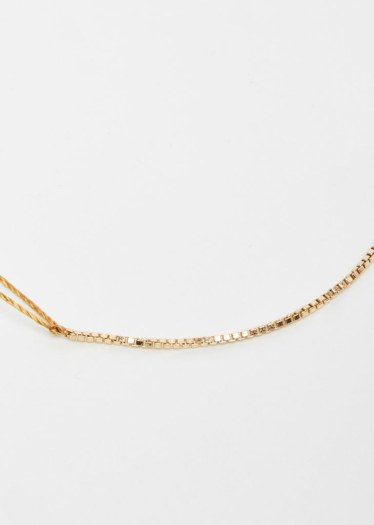 Gold Filled Box Chain Wish Bracelet