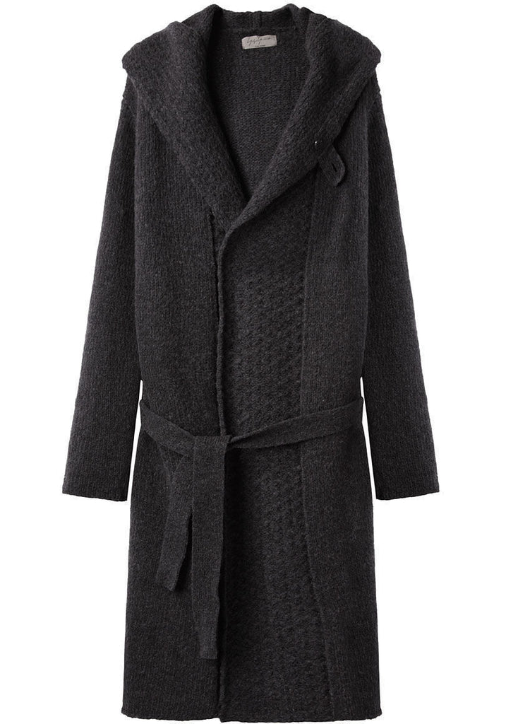 Hooded Knit Coat