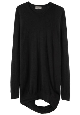 Layered Hem Twist Pullover