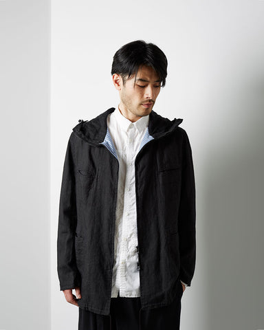 Linen Hooded Blouson