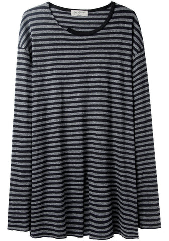 Split Front Stripe Top