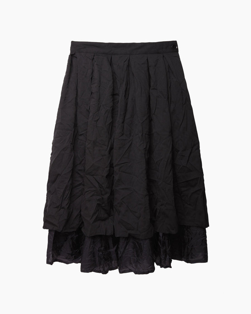 Crinkled Tiered Skirt