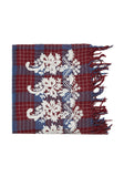 Embroidered Plaid Scarf