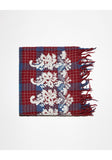 Embroidered Plaid Scarf