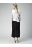 Pleated Jersey Skirt