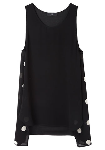 Polka Dot Paneled Tank