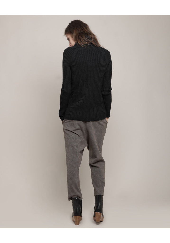 Ruched Turtleneck Sweater