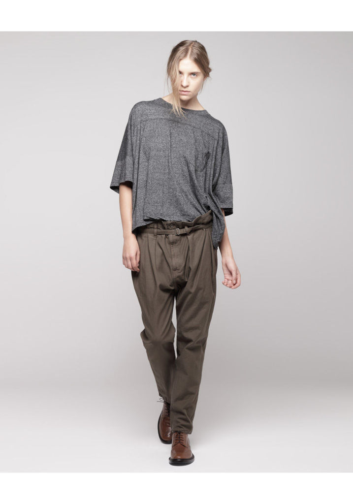 Double Waisted Pleat Front Pant