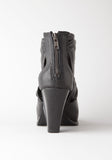 Peep Toe Ruched Ankle Boot
