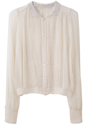 Pleated Spangle Blouse