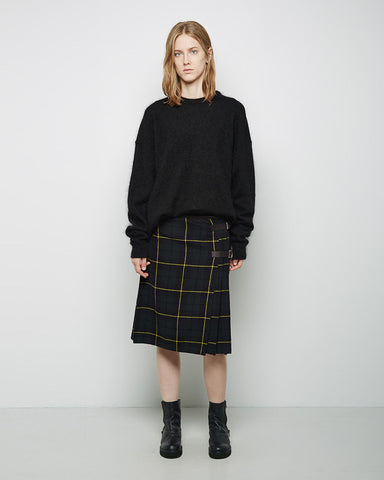 Tartan Cable Knit Skirt