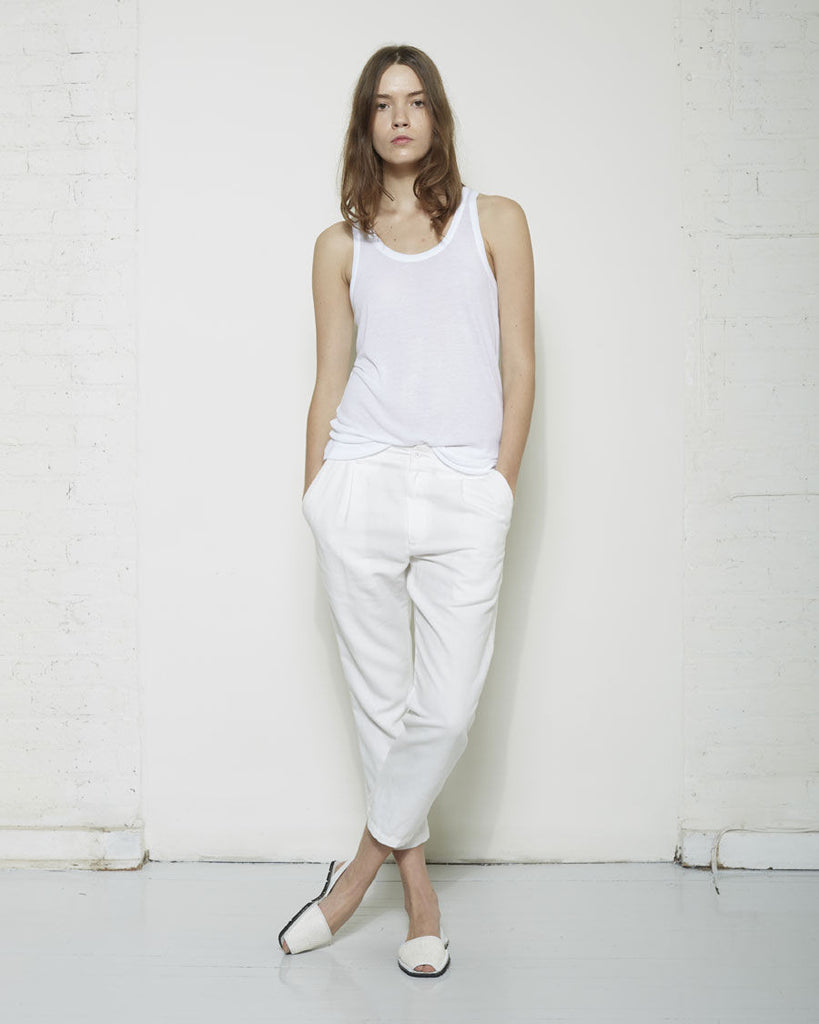 Voile Gabardine Cropped Pant