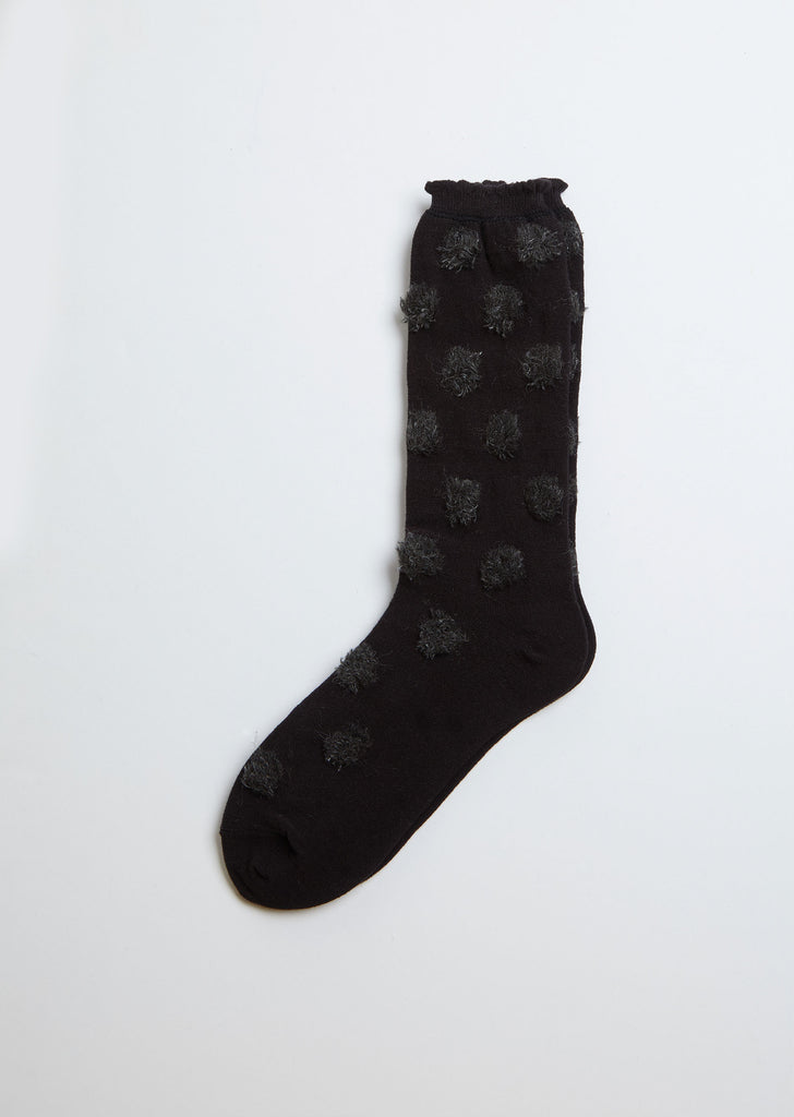 Pom-Pom Socks — Black