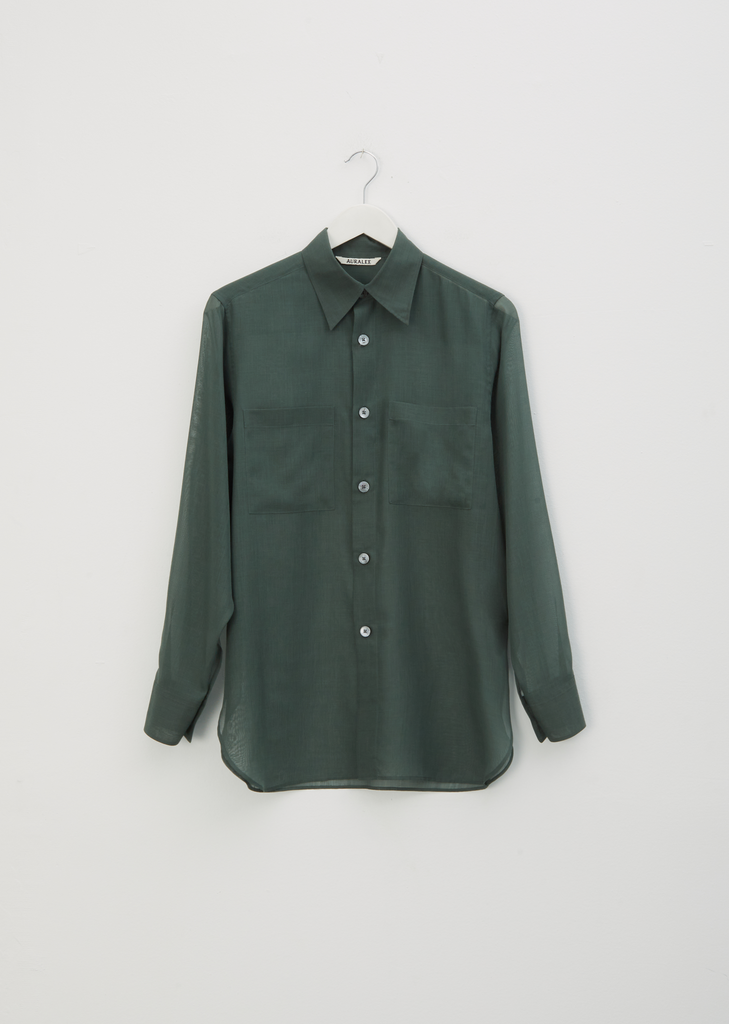 Wool & Recycled Polyester Sheer Shirt