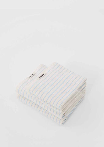 Striped Terry Hand Towel — Baby Blue Stripes