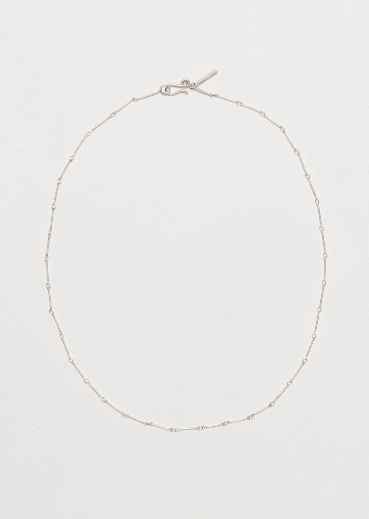 Bar Chain Necklace — Silver