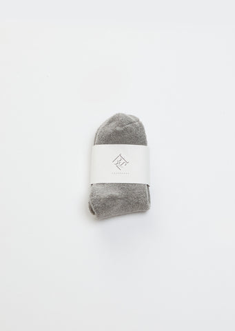 Buckle Over-Ankle Socks — Grey Melange