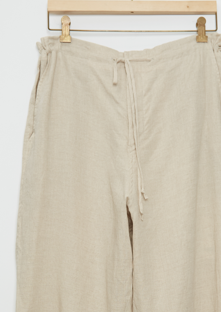 Tapered Draw String Flax Pants
