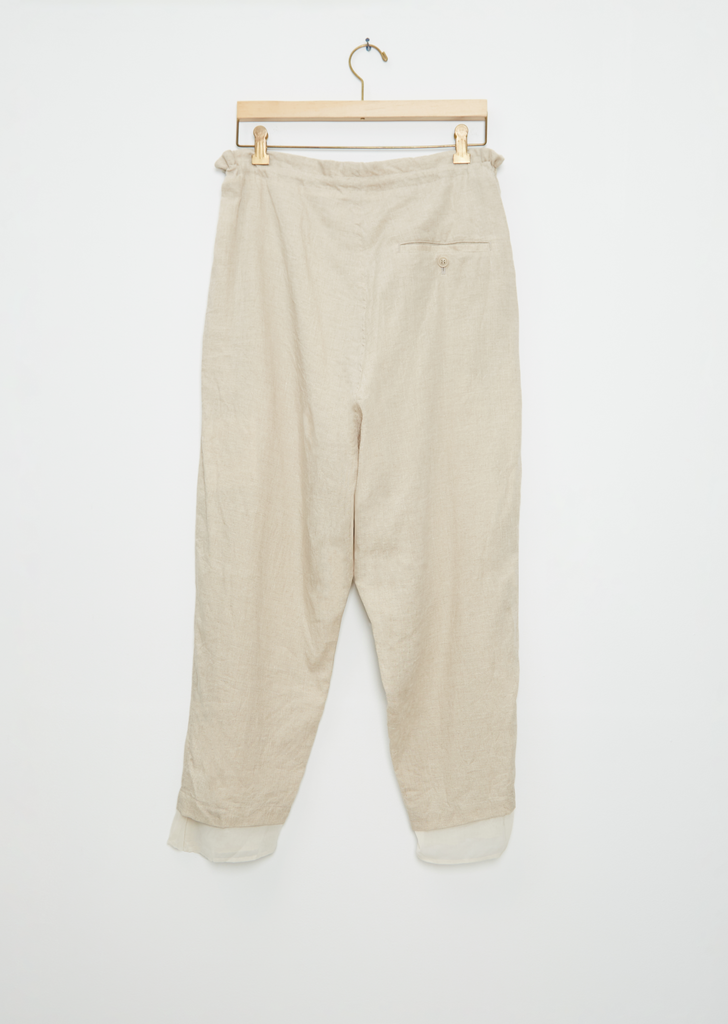 Tapered Draw String Flax Pants
