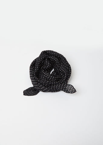 Judy Carre Pois Scarf — Black