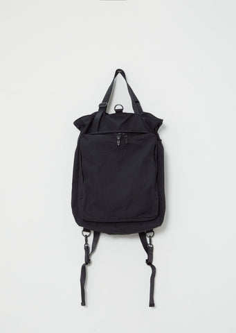 Gabardine 2-Way Backpack — Black – La Garçonne