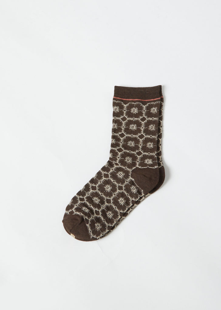 Anemone Socks — Brown