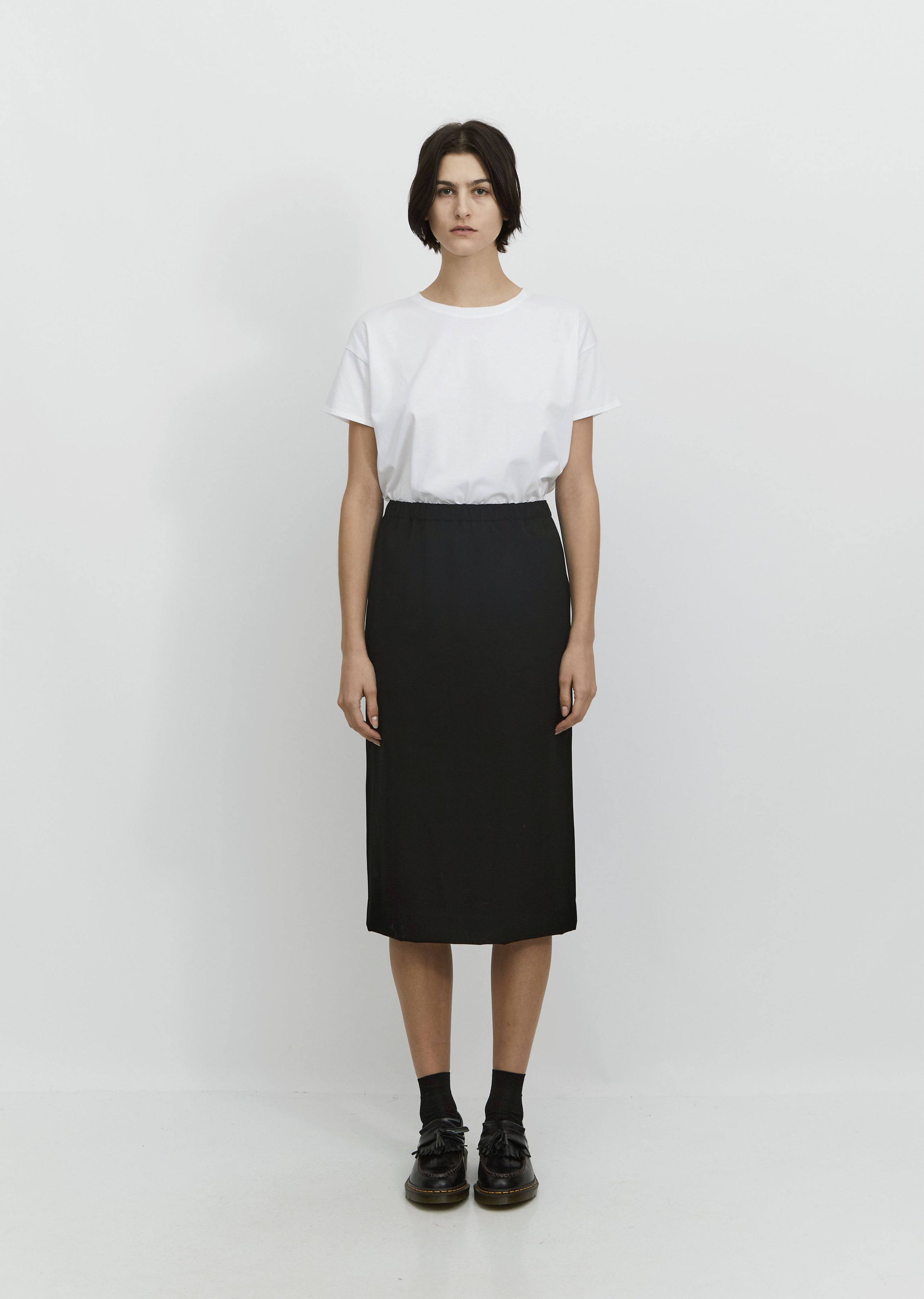 Formal Wool Drawstring Skirt – La Garçonne
