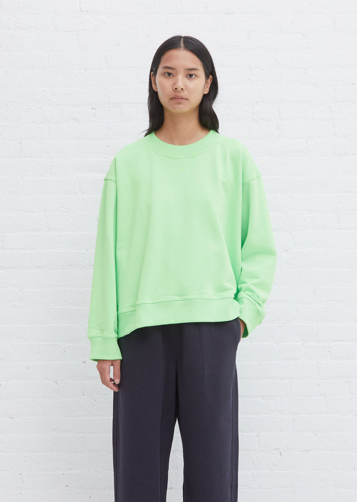 Toulouse Cotton Fleece Sweatshirt — Fluo Green