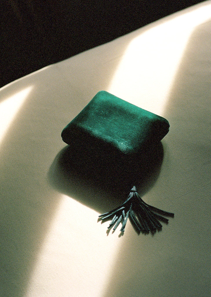 Small Velvet Jewelry Box — Green