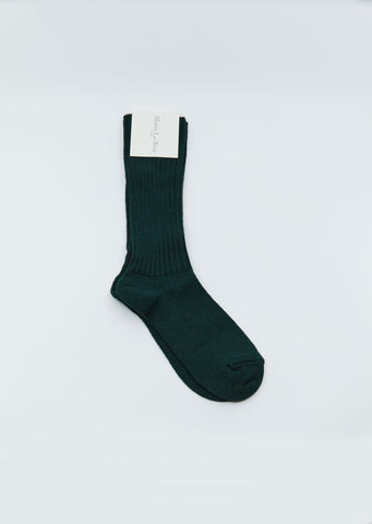 Wool Knee Socks — Green