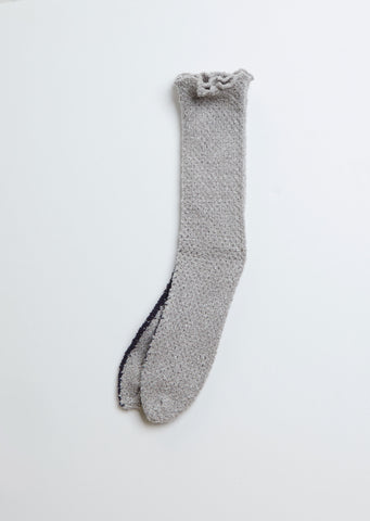 Lattice Lace Socks — Grey