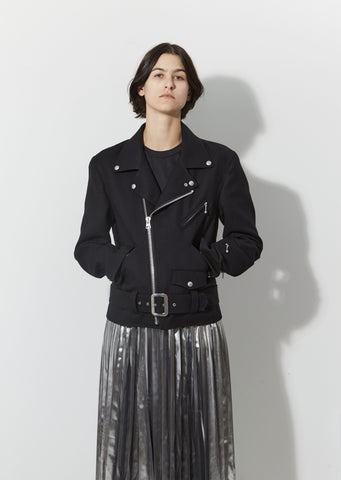 Wool Serge Moto Jacket