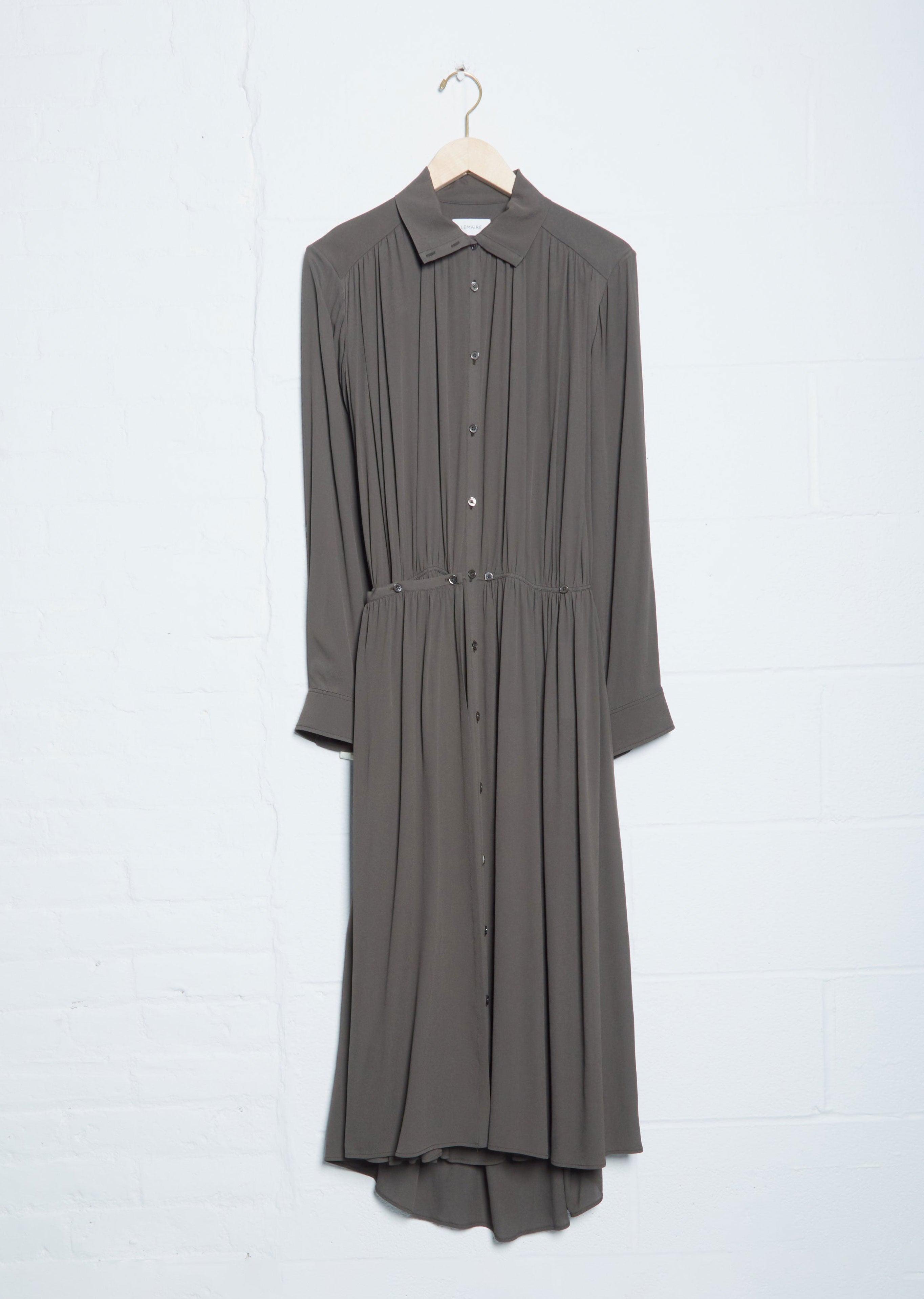 ワンピース LEMAIRE Apron viscose short dress Creamy White / Grey Philippe Weisbecker Apron Dress | LEMAIRE