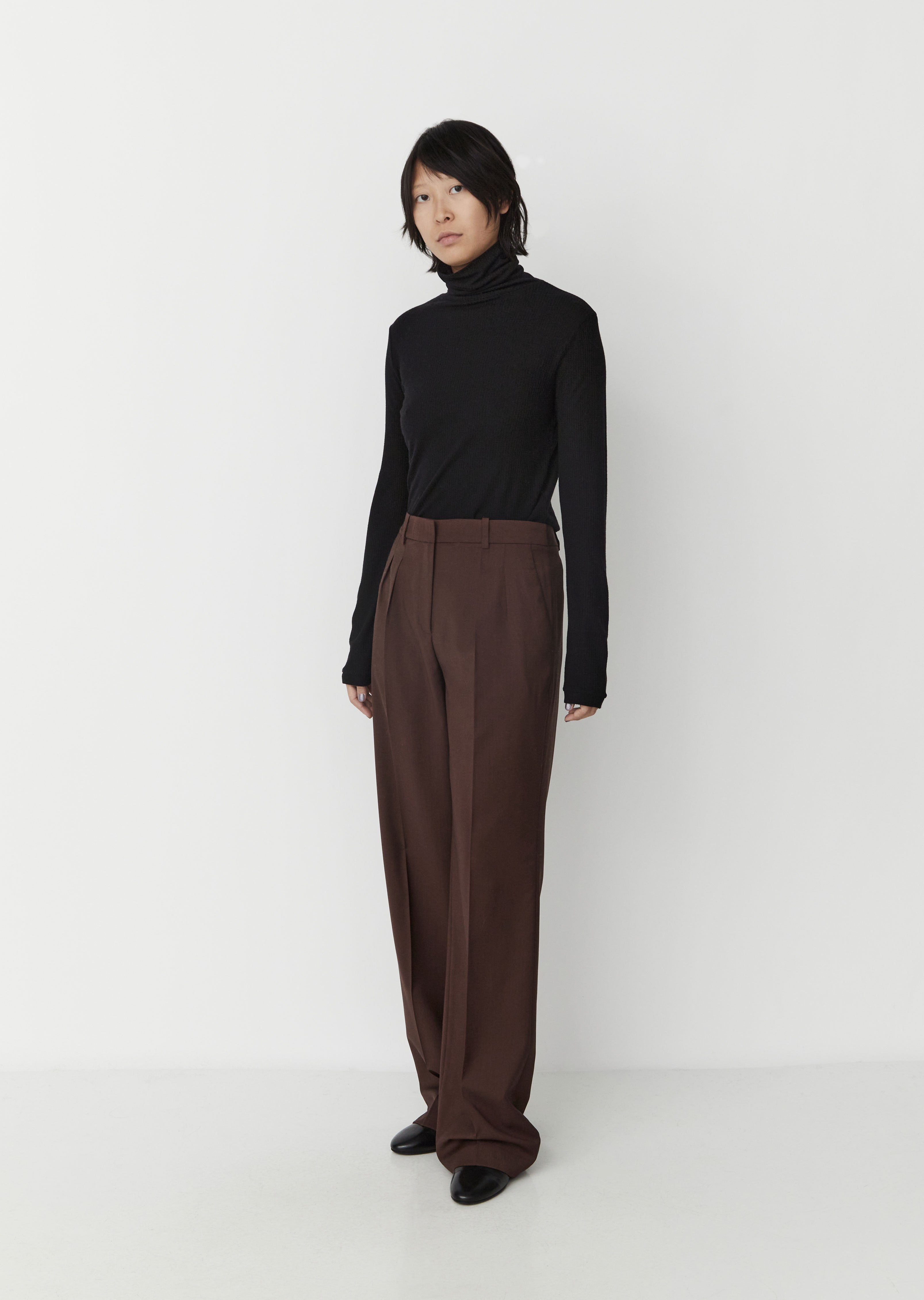 パンツ Loulou Studio Trousers Loulou Studio Wide grey wool pants | TheDoubleF