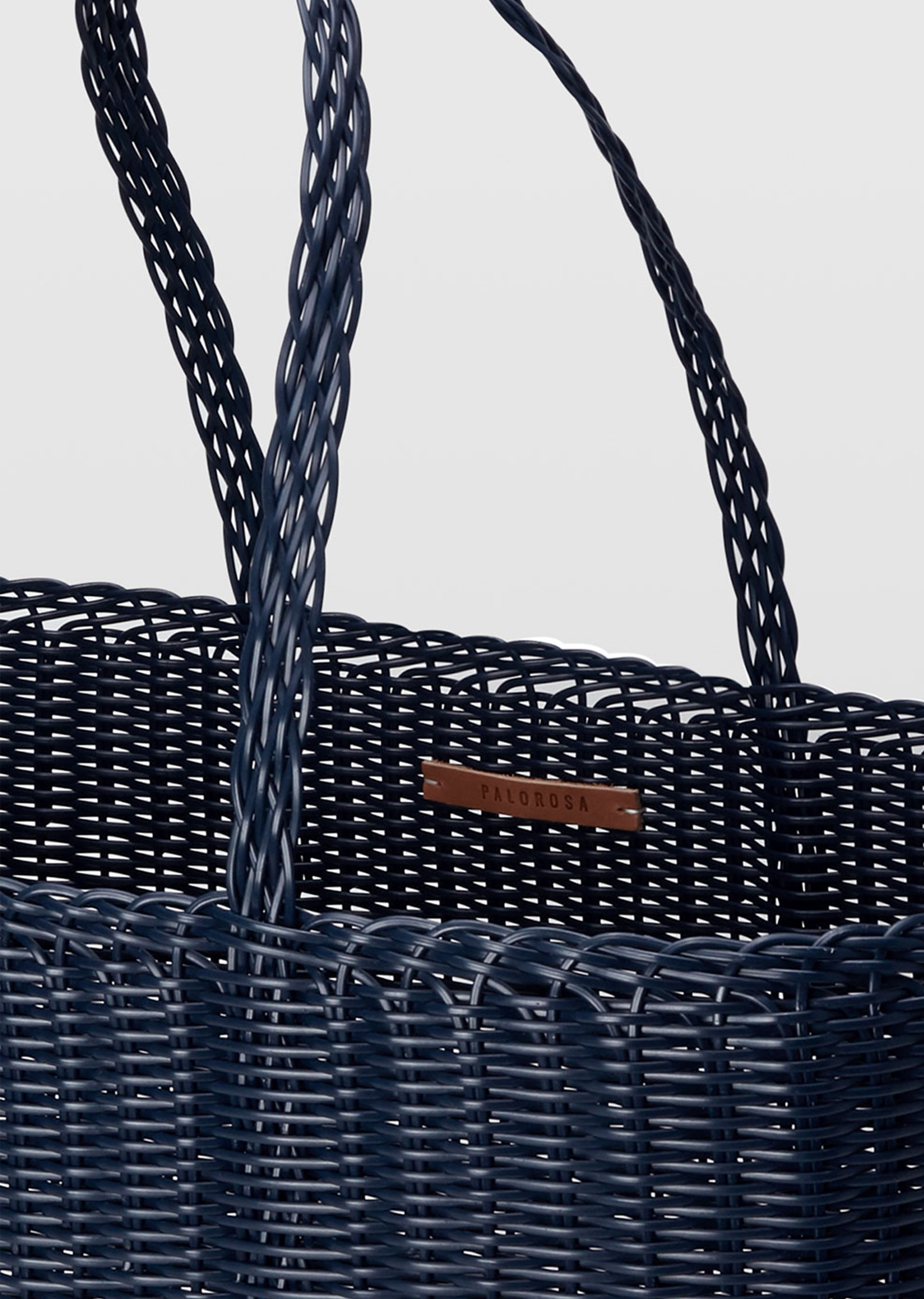 Medium Basket Tote Bag — Midnight – La Garçonne Medium Basket Tote Bag — Midnight – La Garçonne