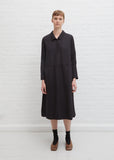 Stretch Wool & Linen Miney Dress — Dark Navy