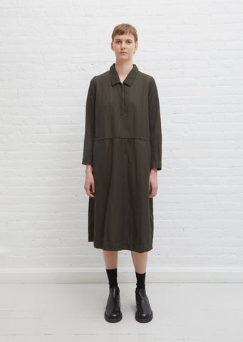 Linen & Wool Miney Dress — Kaki