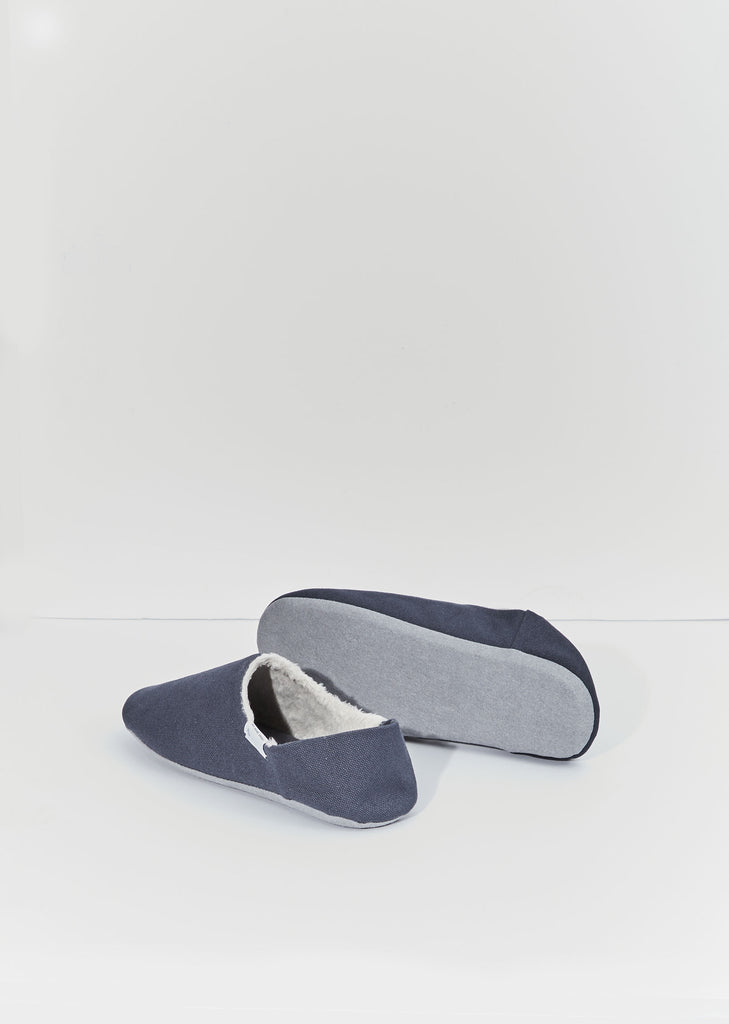 Abe Canvas Wool-Lined Home Shoes — Grey