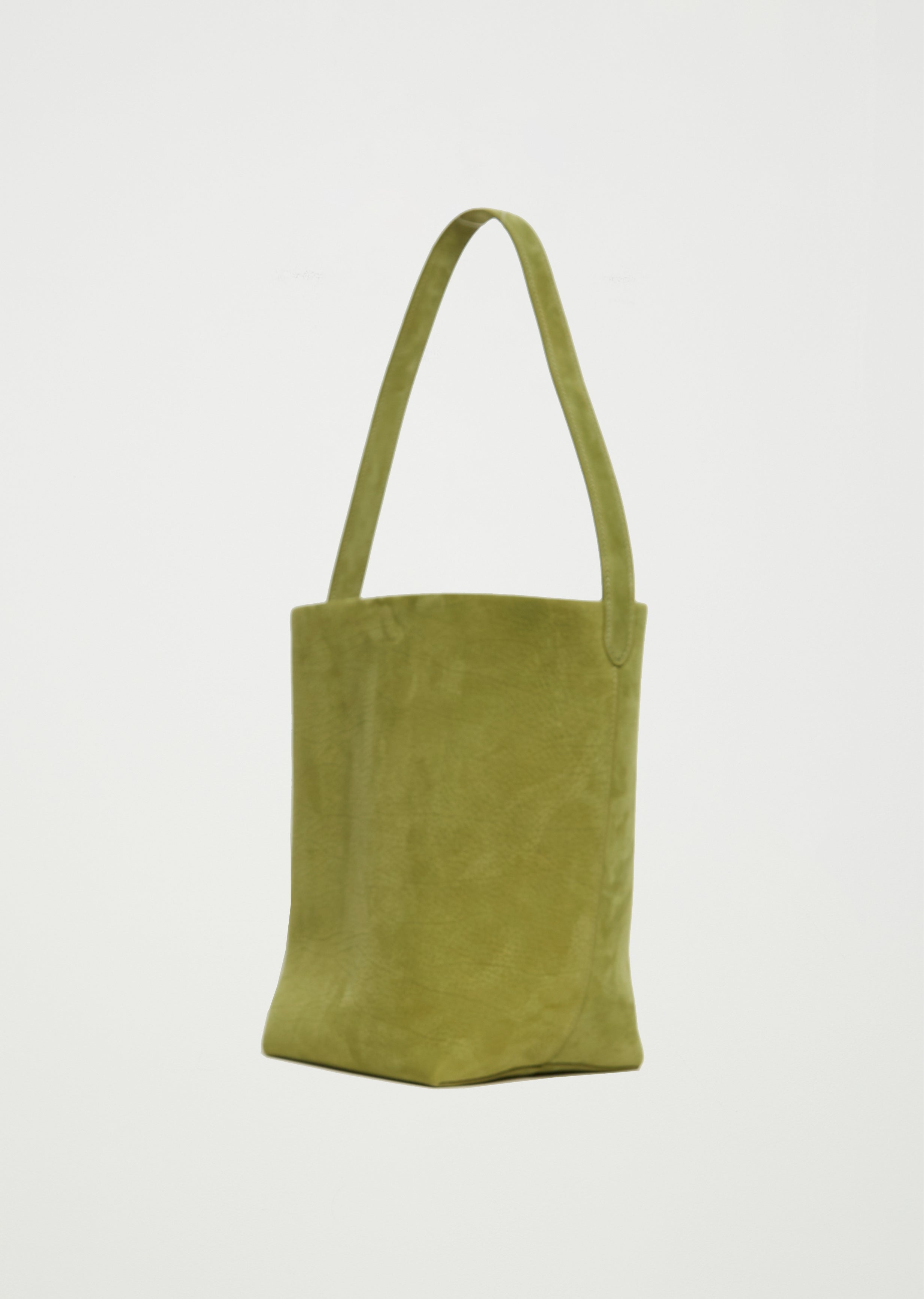 The Row Large Suede ''North/South'' Park Tote in Sea Moss Green