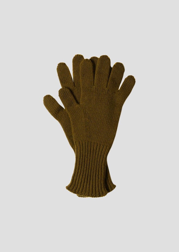 Merino Cashmere Gloves — Olive