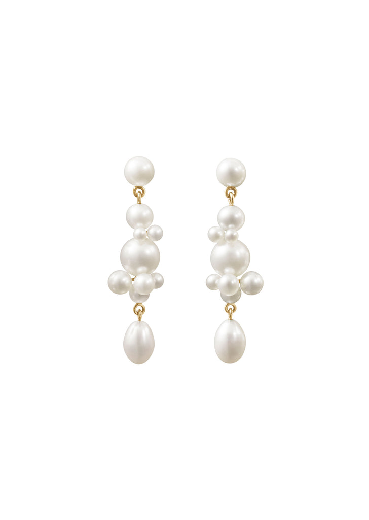 Petite Perle Splash Earrings, Pair