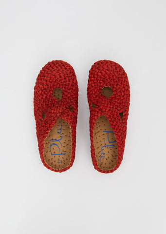 Illetes Woven Flats — Red
