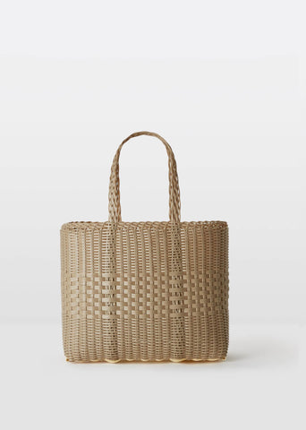 Small Handwoven Lace Tote — Sand