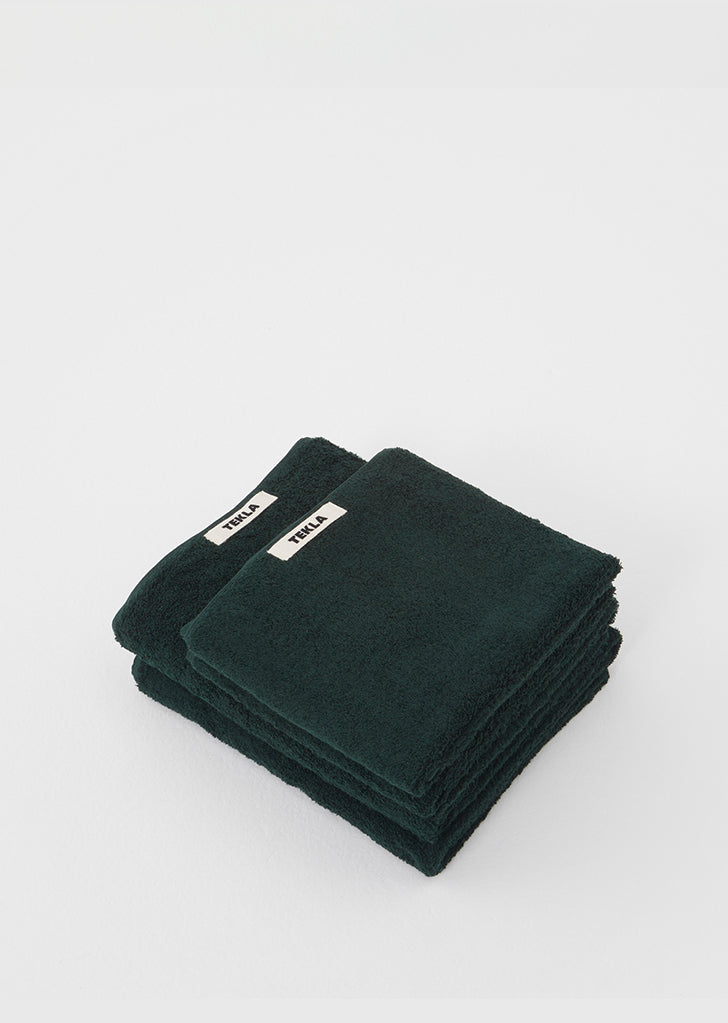 Solid Terry Hand Towel — Forest Green