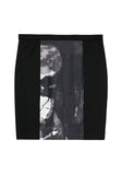 Jersey Skirt w/ Silk Panel